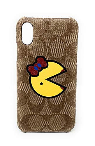Coach iPhone Xs Max Case in Signature Canvas with Ms. Pac-Man