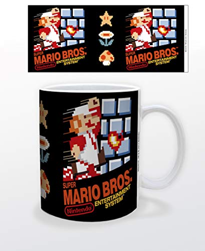 Super Mario Bros NES Box Art Retro Vintage Nintendo Video Game Gamer Ceramic Coffee Mug