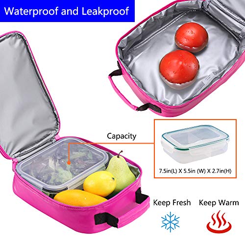 Kids Insulated Lunch Bags,Cute Waterproof Lunchbag Tote Reusable Bag Leakproof Lunch
