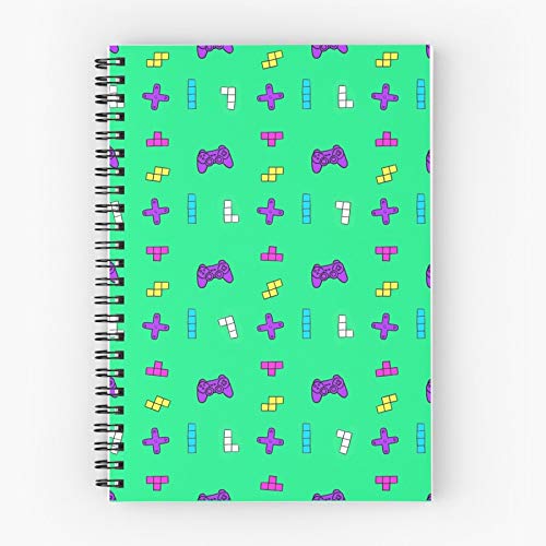 Game Tetris Games Video Controller Bright Cute School Five Star Notebook