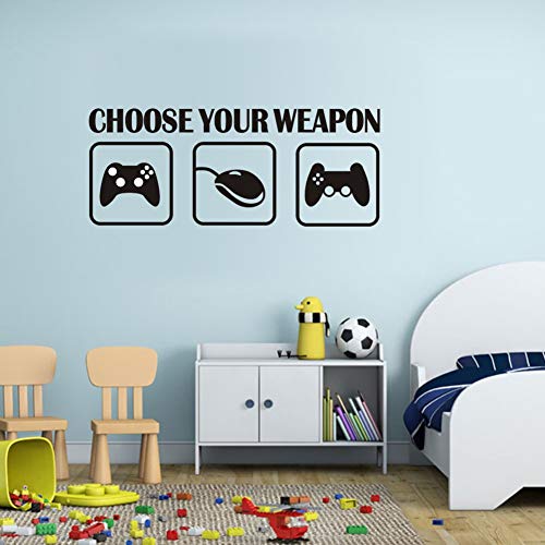 Video Gamer Wall Sticker Game Controllers Decal "Choose Your Weapon"