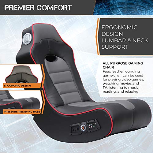 X Rocker Surge Wireless Bluetooth 2.1 Sound Rocking Video Gaming Floor Chair