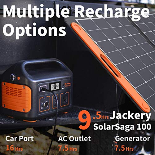 Outdoor Solar Generator Mobile Lithium Battery Pack with 110V/500W AC Outlet