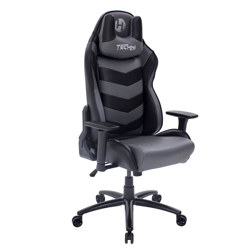Gray & Black Comfort Plus Reclining Gaming Chair at Gaming Girlfriends