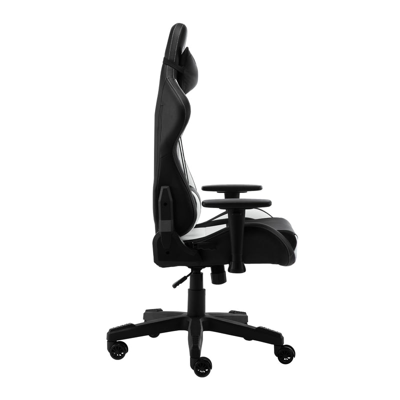 White & Black ProGamer2 Series Reclining Gaming Chair