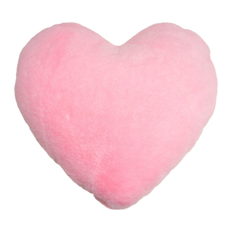 Pink Plush Heart Shaped Lumbar Pillow at Gaming Girlfriends