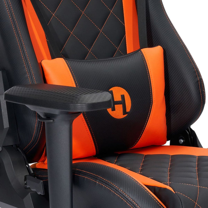 Orange & Black GameMaster Series Reclining Gaming Chair at Gaming Girlfriends