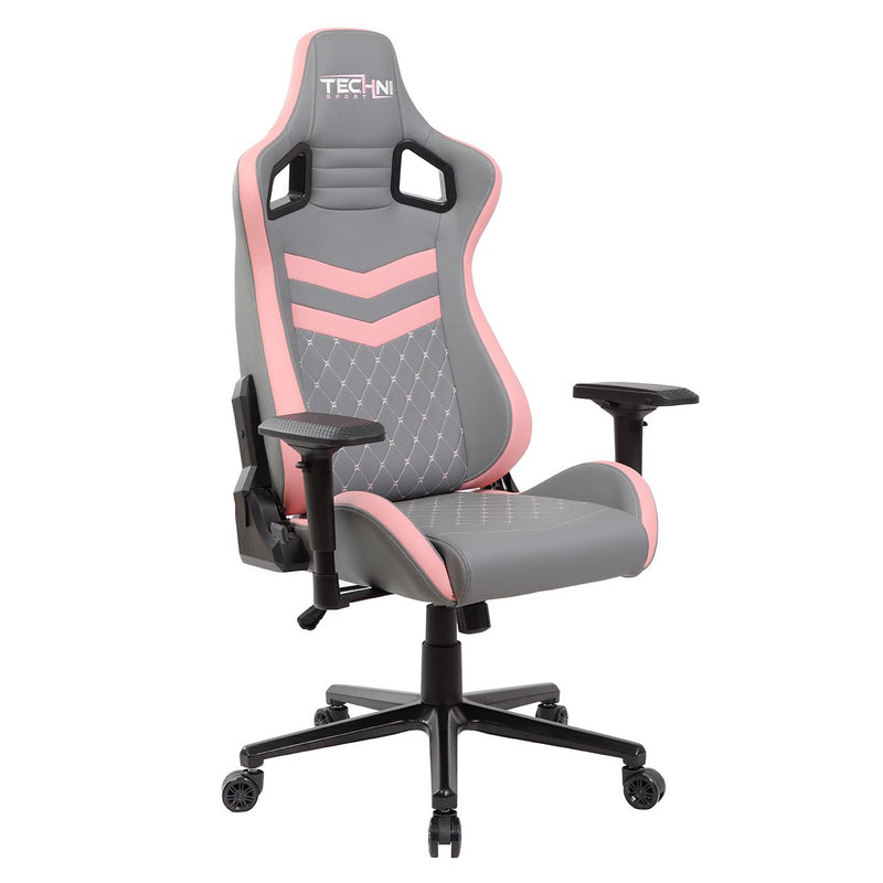 Pink & Gray GameMaster Series Gaming Chair